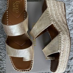 COPY - Franco Sarto Clave Espadrille metallic wedge sandal, women's 10